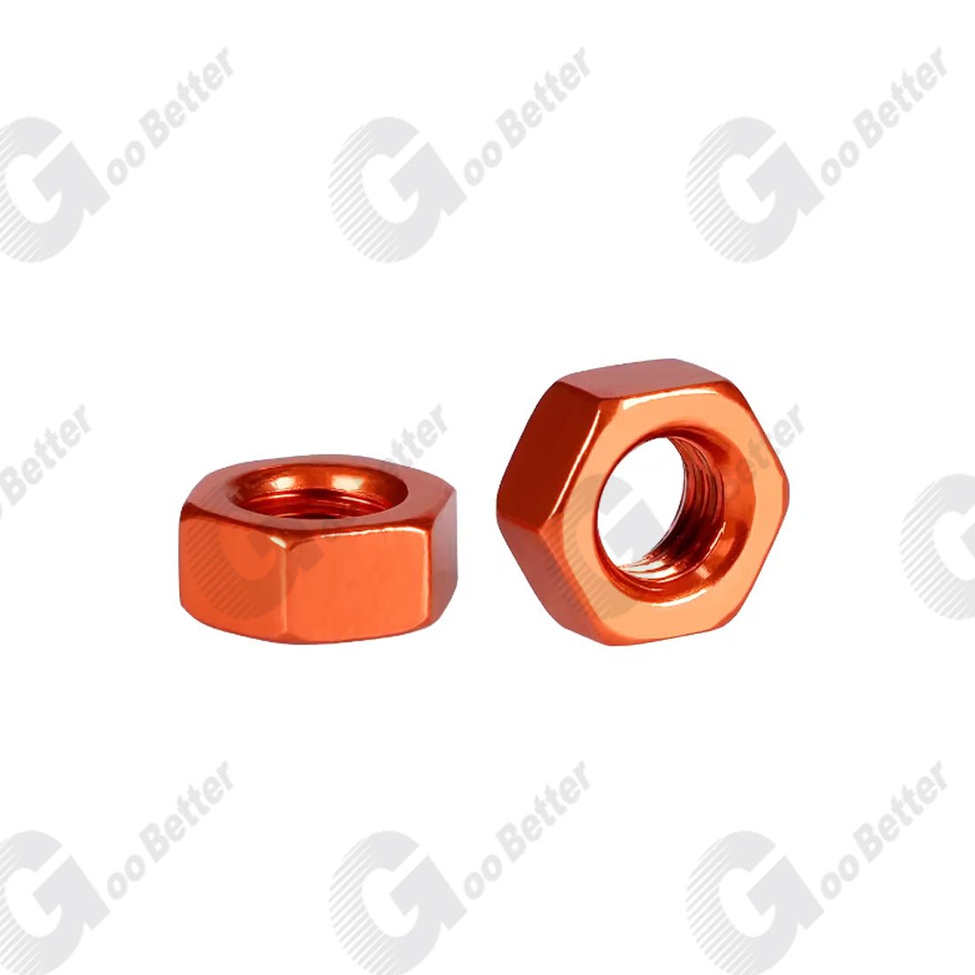 M3 M4 M5 M6 Colourful Anodised Aluminium Aluminum Hexagon Full Nuts - Hex Metric - HomeDIYer