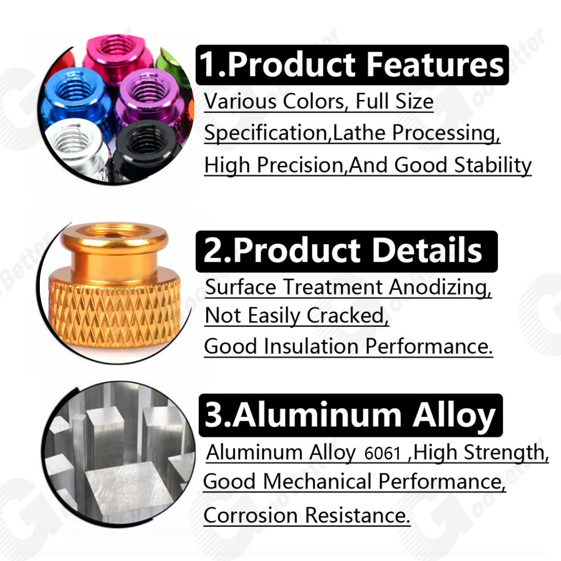 Colourful Knurled Thumb Nut Aluminum Allo Hand Grip Knobs M3 M4 M5 M6 Thumb Nuts - HomeDIYer
