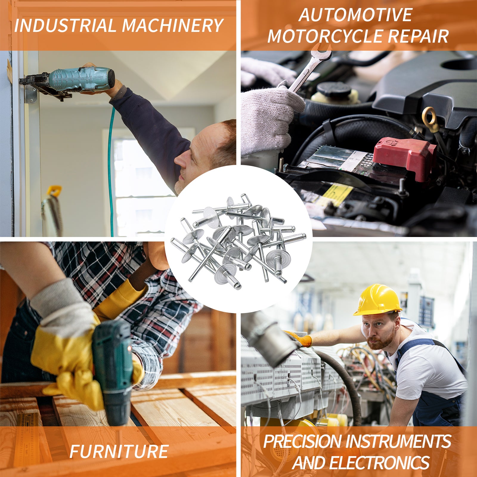 EXTRA LARGE FLANGE HEAD POP RIVETS OPEN BLIND ALUMINIUM/STEEL 3.2mm 4.0mm 5mm?