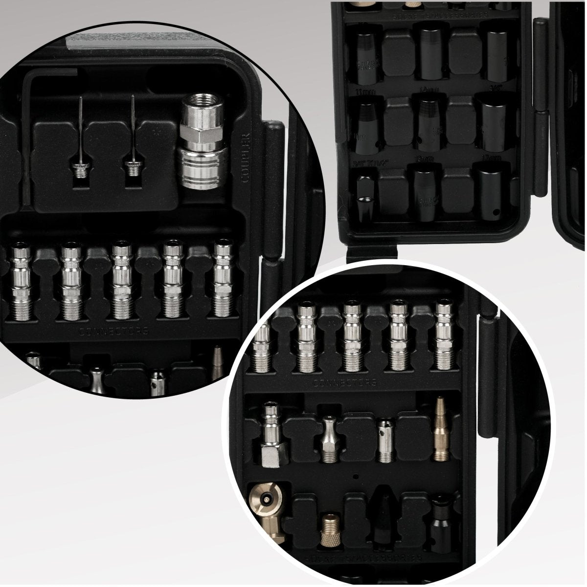 71 Piece Air Tool and Accessories Kit, Impact Wrench, Air Ratchet, Die Grinder, Aire Hammer, Hose Fittings, Storage Case - HomeDIYer