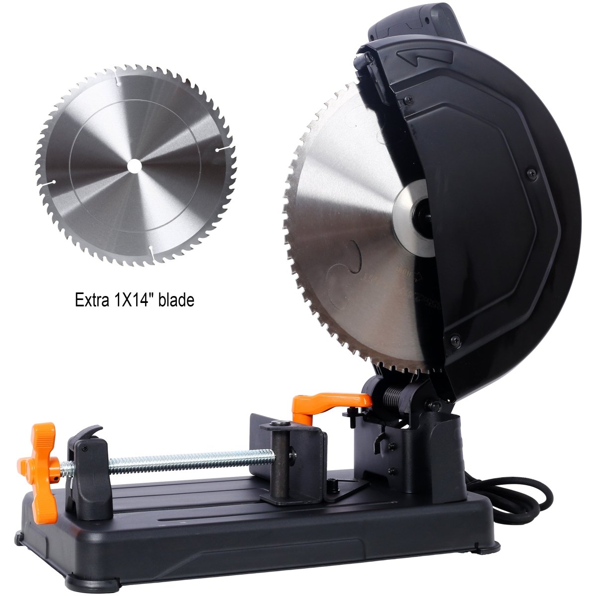 15 - Amp Heavy Duty 14 Inch Metal Cutting Chop Saw W/ 2x14 Inch Carbide - Tipped Blade Premium Multi - Material Cut - Off Chop Saw with Carbide - Tipped Metal - Cutting Saw Blade,ETL certificate. - HomeDIYer