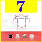 Black Snap-On Hole Plug Silicone Rubber Blanking Seal Bung Pipe Tube (2.5mm-60.6mm)