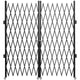 Double Folding Security Gate 7.1'H x 12.5'W – Heavy-Duty Steel Accordion Scissor Gate with Keys