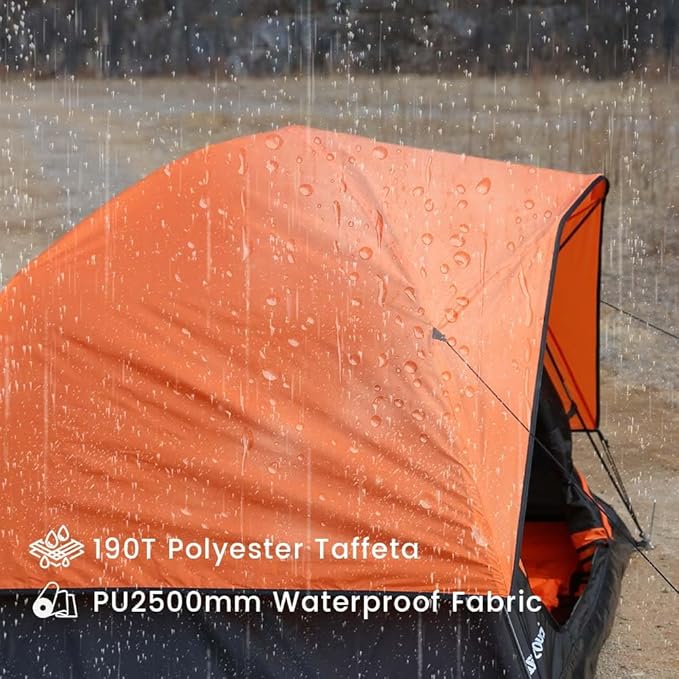 Camping Tent 2/3/4 Person, Waterproof Windproof Double Layer with Rainfly, Easy Setup for Backpacking, Hiking, Mountaineering, Outdoor - HomeDIYer