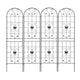 Metal Garden Trellis for Climbing Plants – Rustproof Powder Coated, Cream White & Black (2 or 4-Pack)