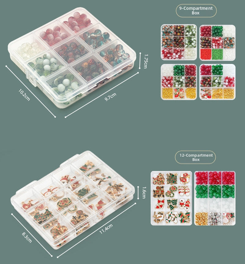 Christmas Bead DIY Jewelry Making Kit – Bracelet & Necklace Accessory Sets, 16 Variants
