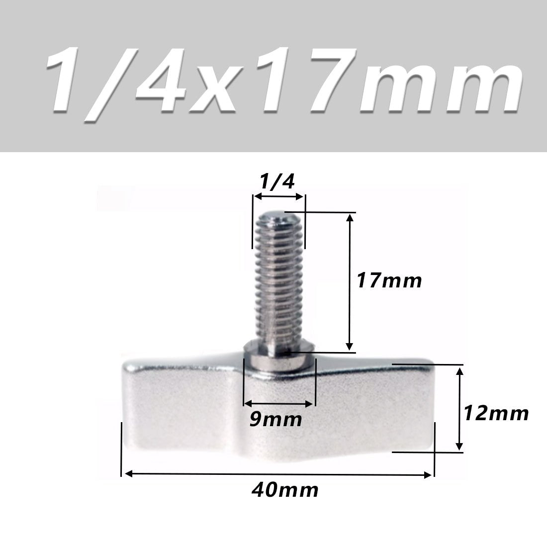 1/4 M4 M5 M6 Clamping Thumb Screw Tee Wing Knob Head Hand Grip Bolt Aluminum - HomeDIYer