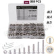 503 Pcs Pan Head Screws Nuts Assortment Set Stainless Steel Hexagon Socket M3 M4 M5