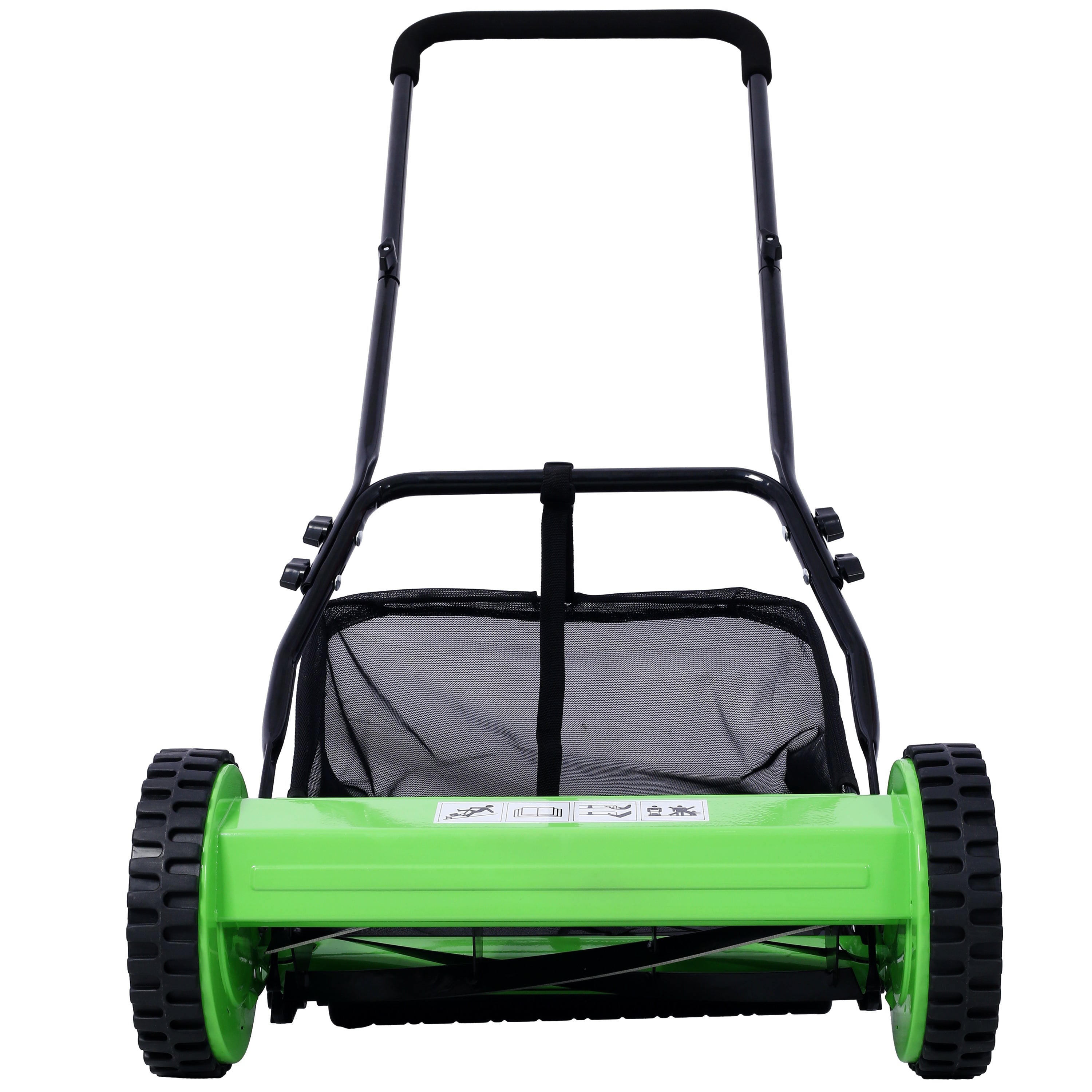16-Inch 5-Blade Push Reel Lawn Mower with Grass Catcher, BLUE COLOR