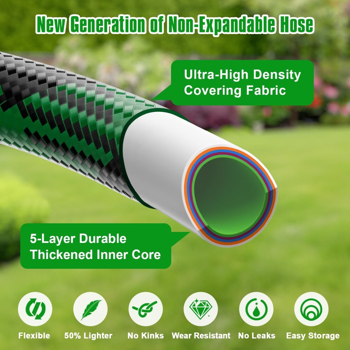 Irrigation gardening hose, garden watering telescopic hose set - HomeDIYer