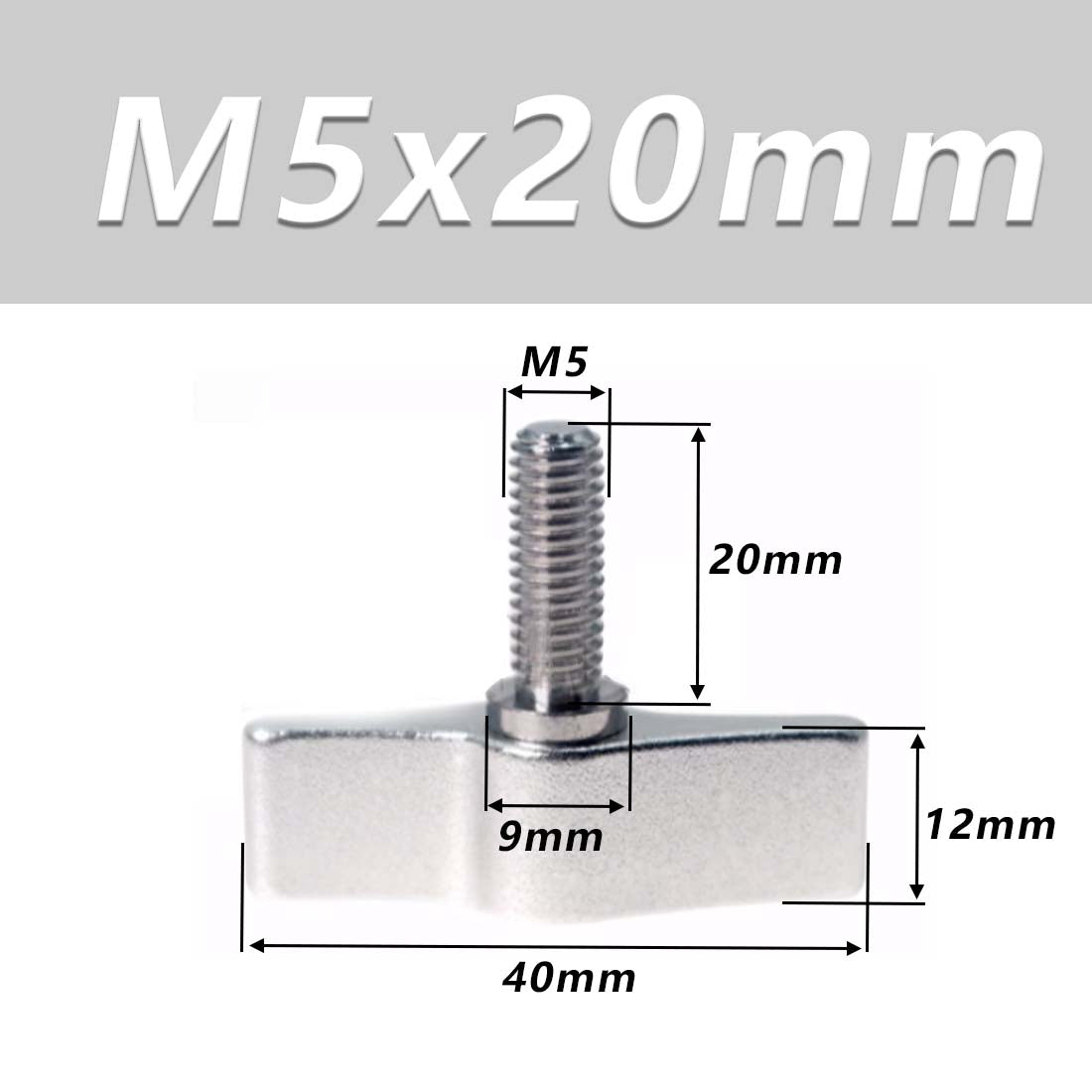 1/4 M4 M5 M6 Clamping Thumb Screw Tee Wing Knob Head Hand Grip Bolt Aluminum - HomeDIYer