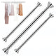 50~77cm Extendable Telescopic Clothes Curtain Pole Rail Rod Bath Door Window Wardrobe