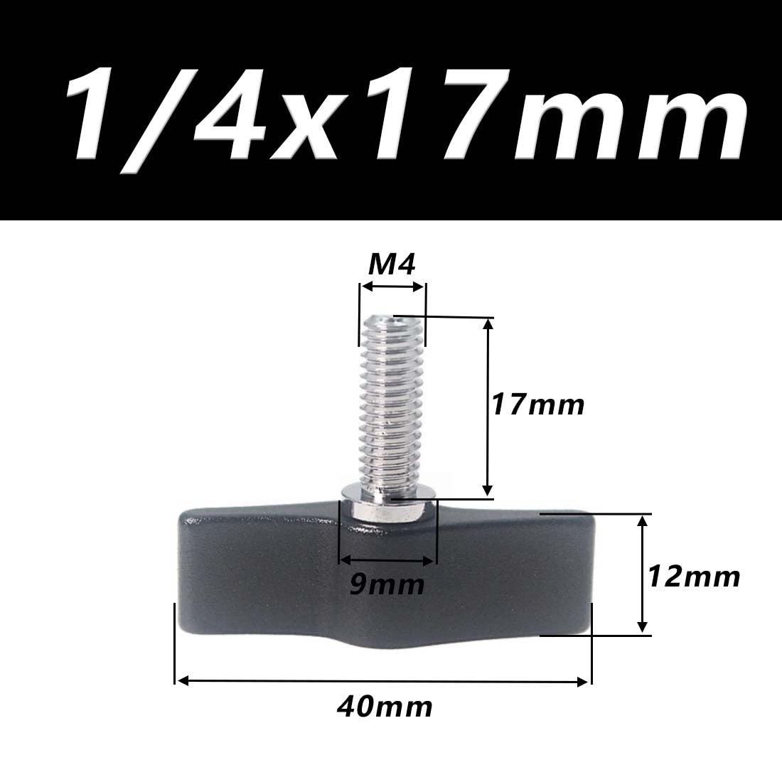 1/4 M4 M5 M6 Clamping Thumb Screw Tee Wing Knob Head Hand Grip Bolt Aluminum - HomeDIYer