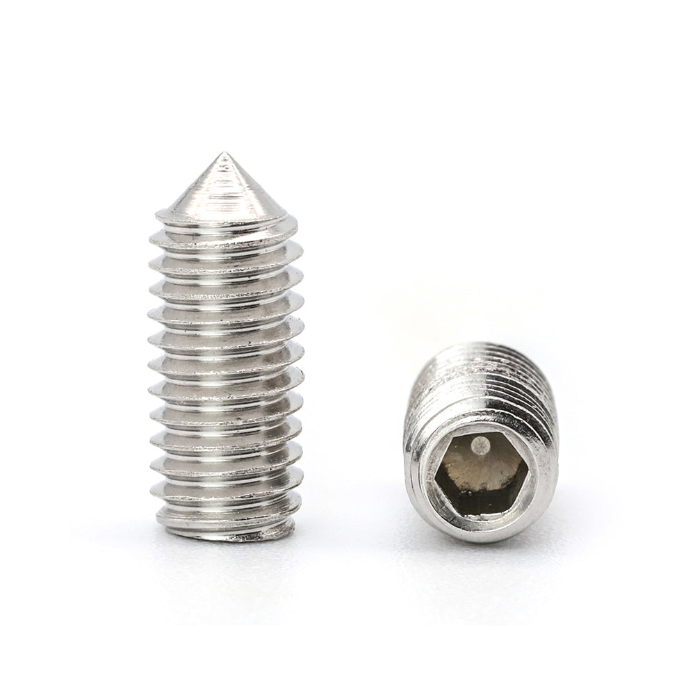 CONE POINT GRUB SCREWS ALLEN SOCKET BOLTS M3 M4 M5 M6 M8 A2-70 STAINLESS STEEL