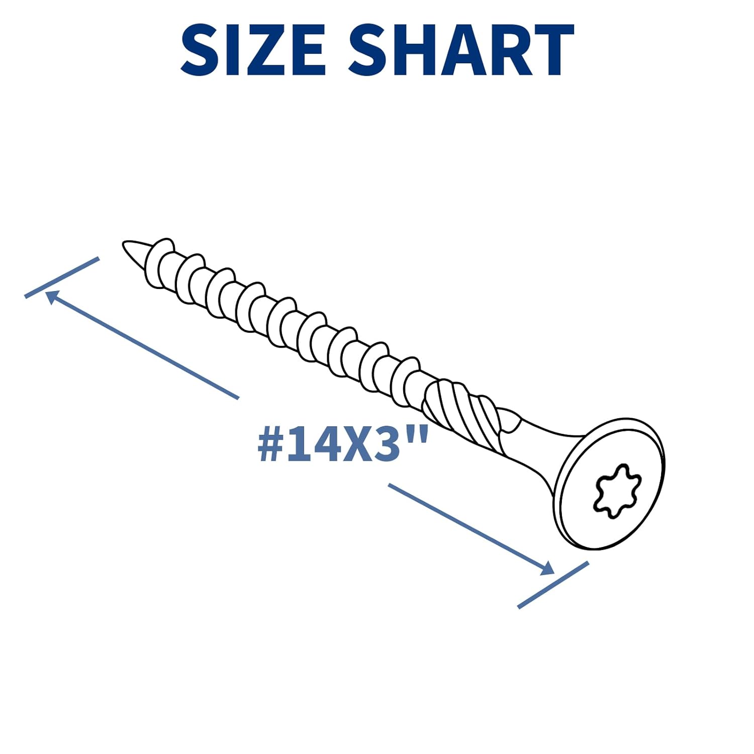 Goobetter 25 Pack 3-Inch Heavy Duty Lag Screws - #14 x 3 Structural Wood Screws, Yellow Anti-Corrosion Coating, T30 Star Drive, Washer Head for Decks & Timber Framing