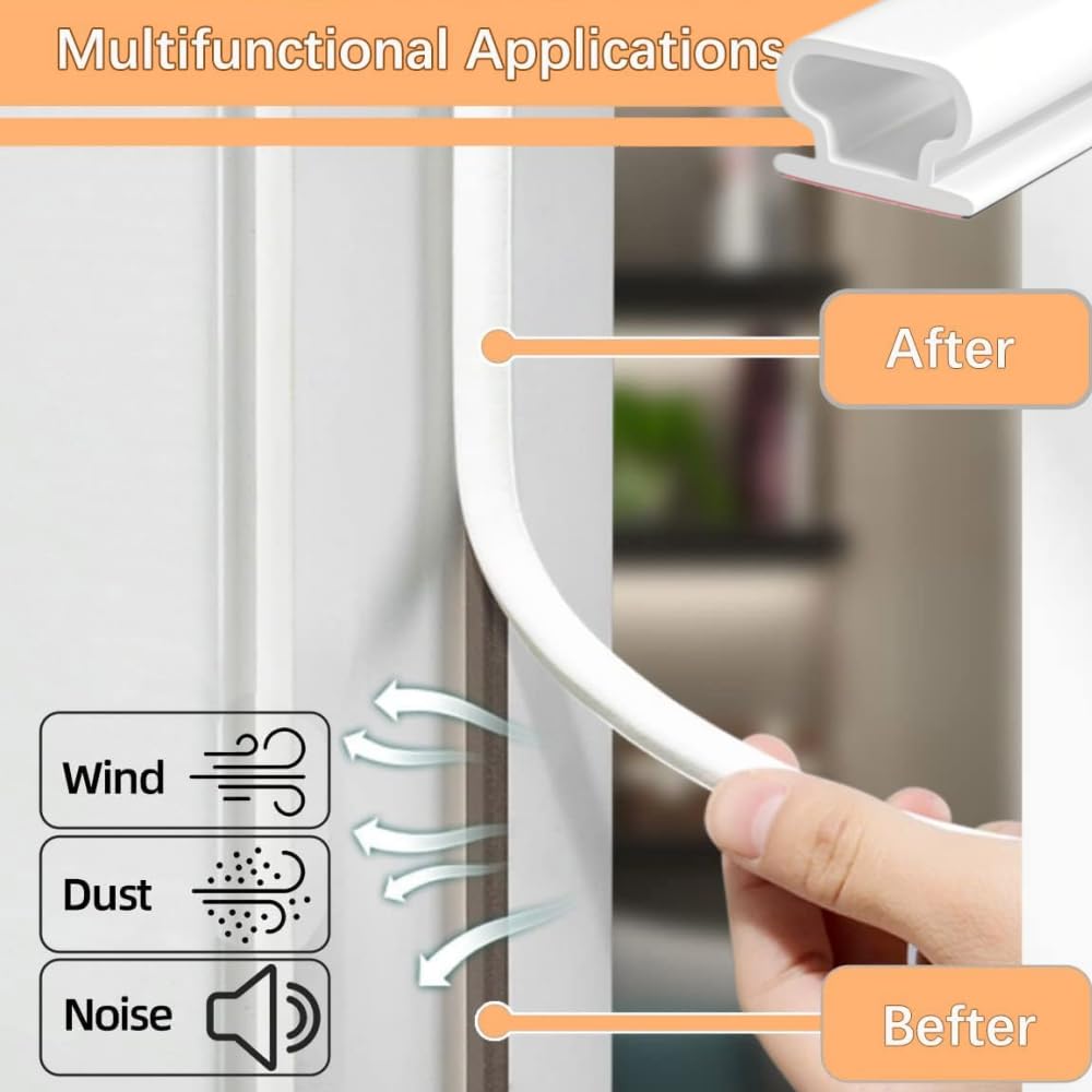 Rubber Seal Weather Strip Foam Sticky Tape Door Window Draught Excluder