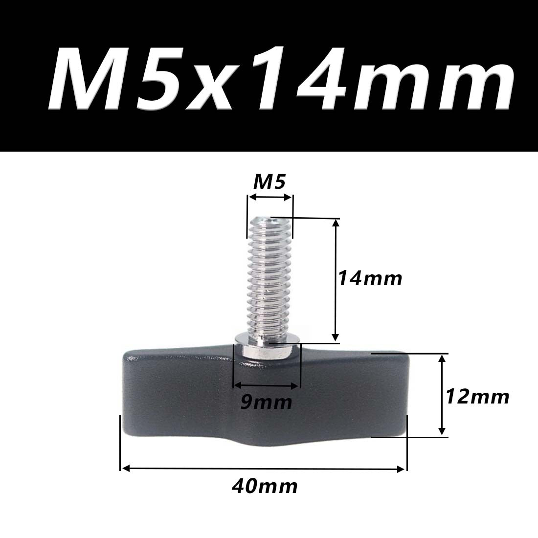 1/4 M4 M5 M6 Clamping Thumb Screw Tee Wing Knob Head Hand Grip Bolt Aluminum - HomeDIYer