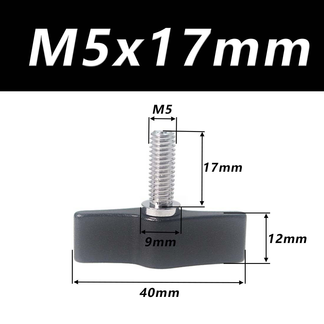 1/4 M4 M5 M6 Clamping Thumb Screw Tee Wing Knob Head Hand Grip Bolt Aluminum - HomeDIYer