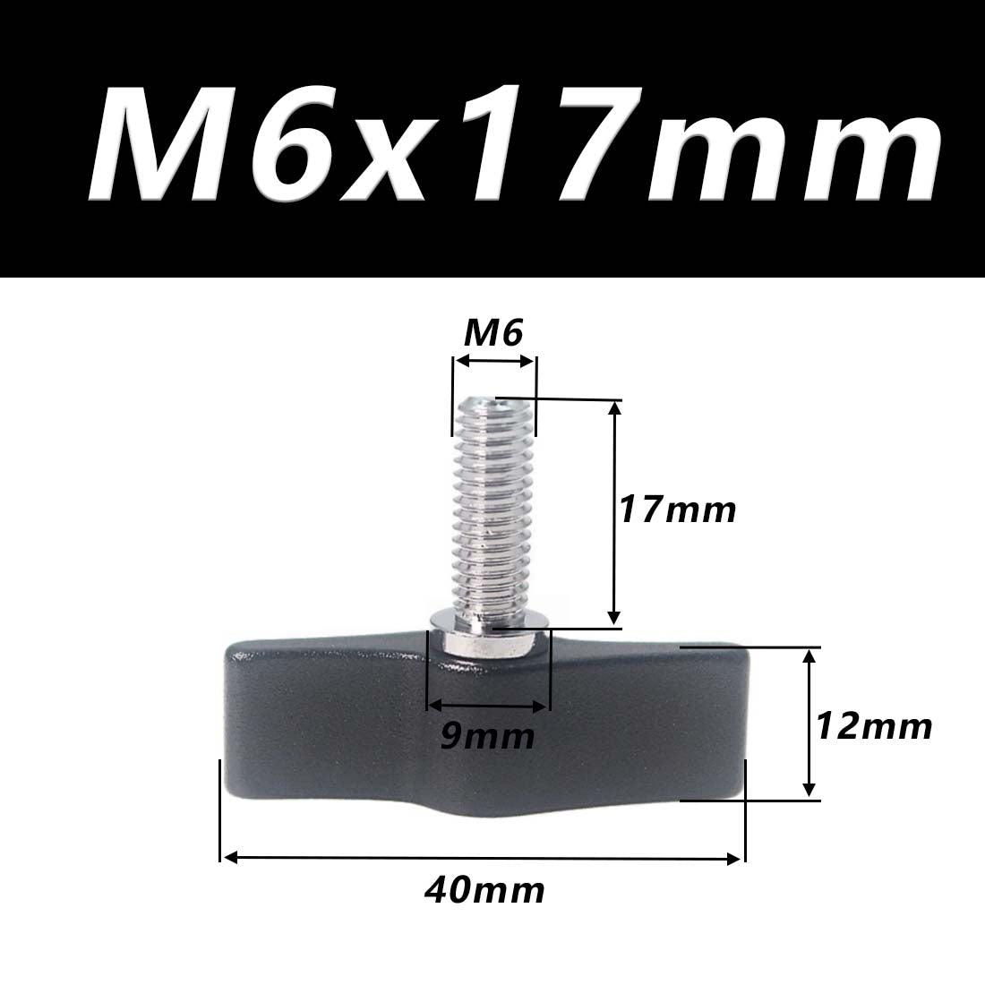 1/4 M4 M5 M6 Clamping Thumb Screw Tee Wing Knob Head Hand Grip Bolt Aluminum - HomeDIYer