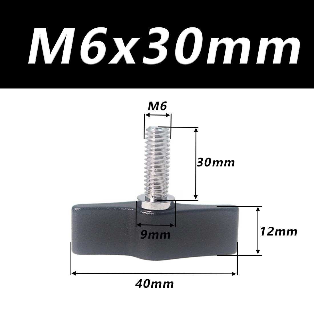 1/4 M4 M5 M6 Clamping Thumb Screw Tee Wing Knob Head Hand Grip Bolt Aluminum - HomeDIYer