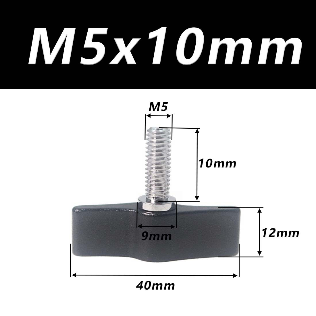 1/4 M4 M5 M6 Clamping Thumb Screw Tee Wing Knob Head Hand Grip Bolt Aluminum - HomeDIYer