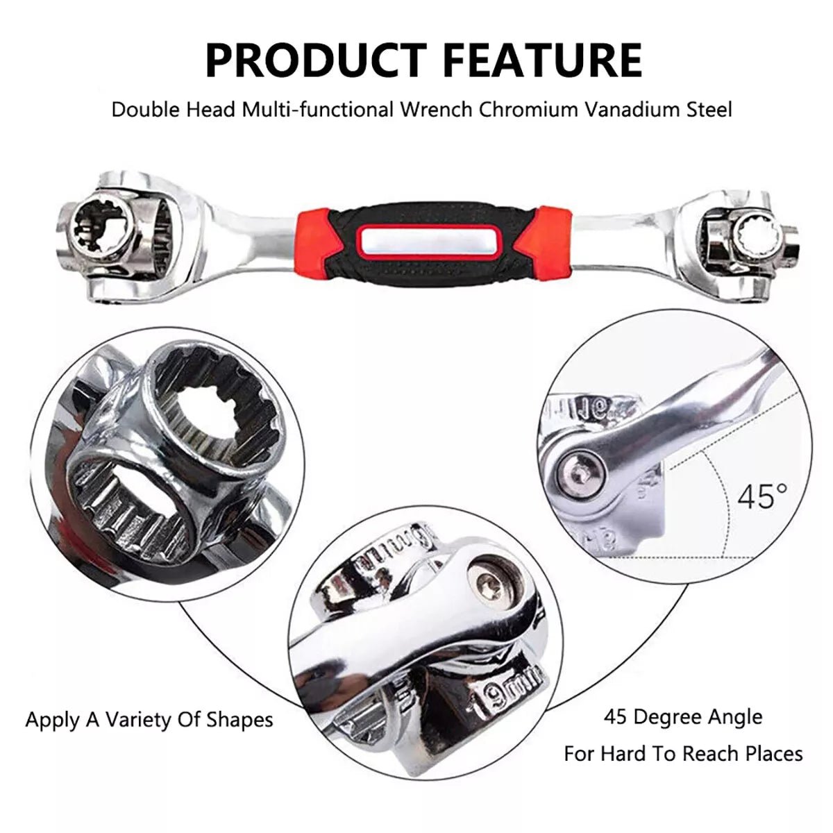 52 in 1 Universal Wrench Multi - Function Socket Tiger Spanners Adjustable Tools | HomeDIYer - HomeDIYer