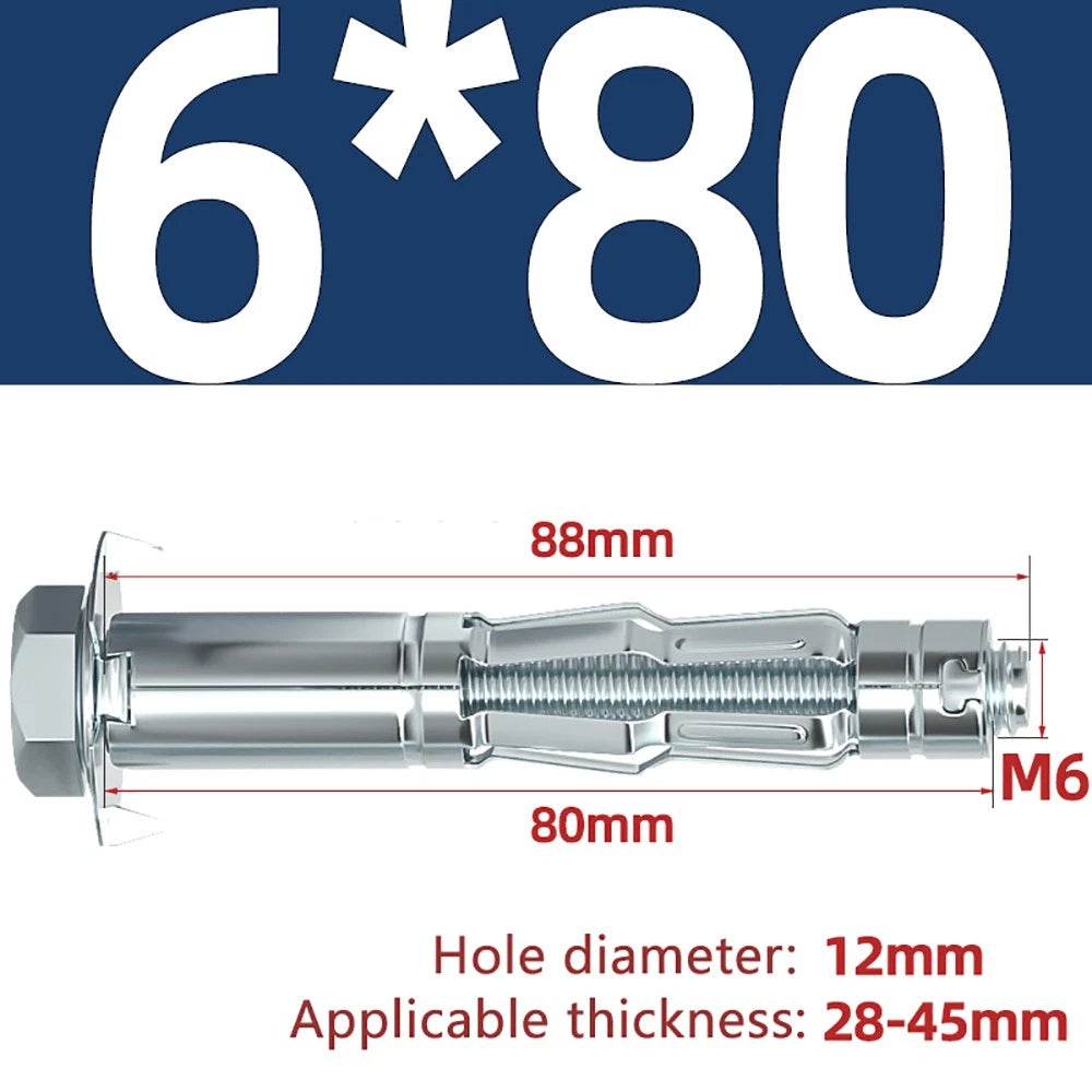M4–M8 Metal Drywall Expansion Bolts | Hollow Wall Anchors for Plasterboard & Drywall