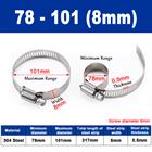 Hose Clips Pipe Clamps - Stainless Steel - jubilee type - 304ss - American clamp