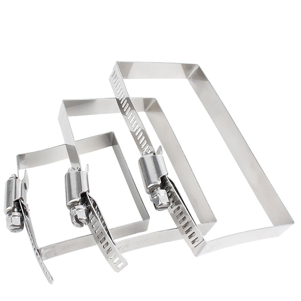 304 Steel Square Hose Clamp 50 - 1200mm Rectangular for Cable Tray & Pipe Fixing - HomeDIYer