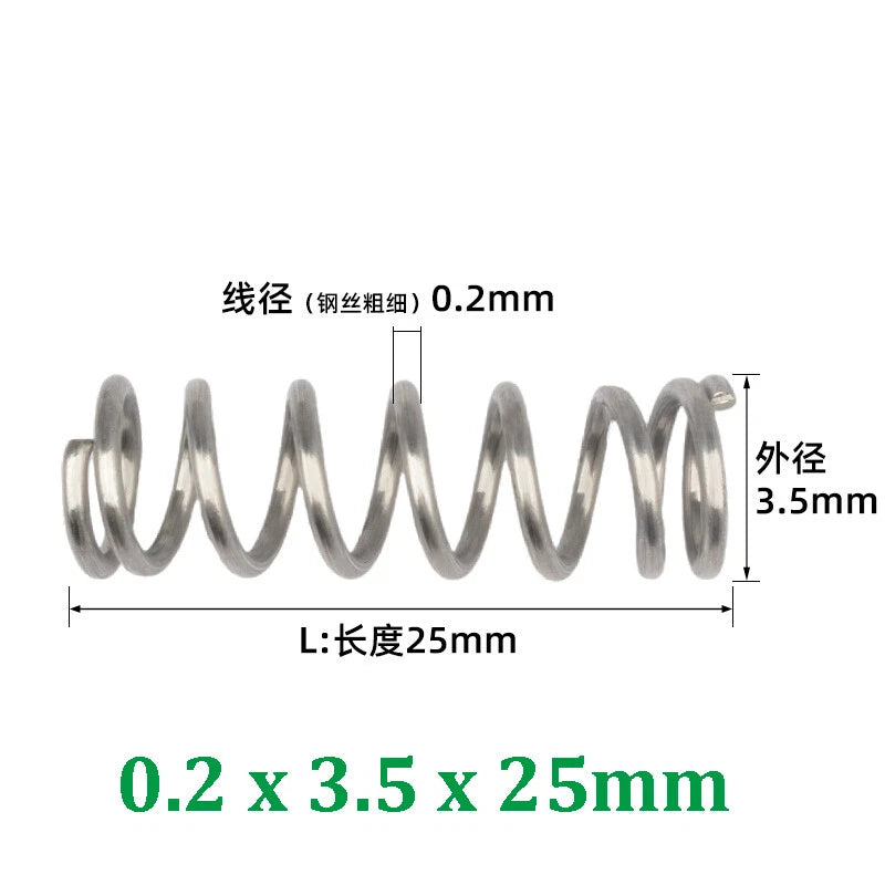 Compression Spring 0.2-0.5mm Wire Diameter Pressure Small Spring Stainless Steel