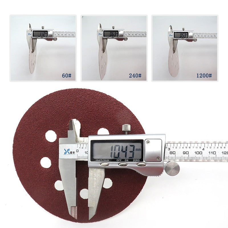 125mm 225mm Red Sanding Discs Hook Loop Sandpaper Pads 8 Hole Grit 40 - 2000