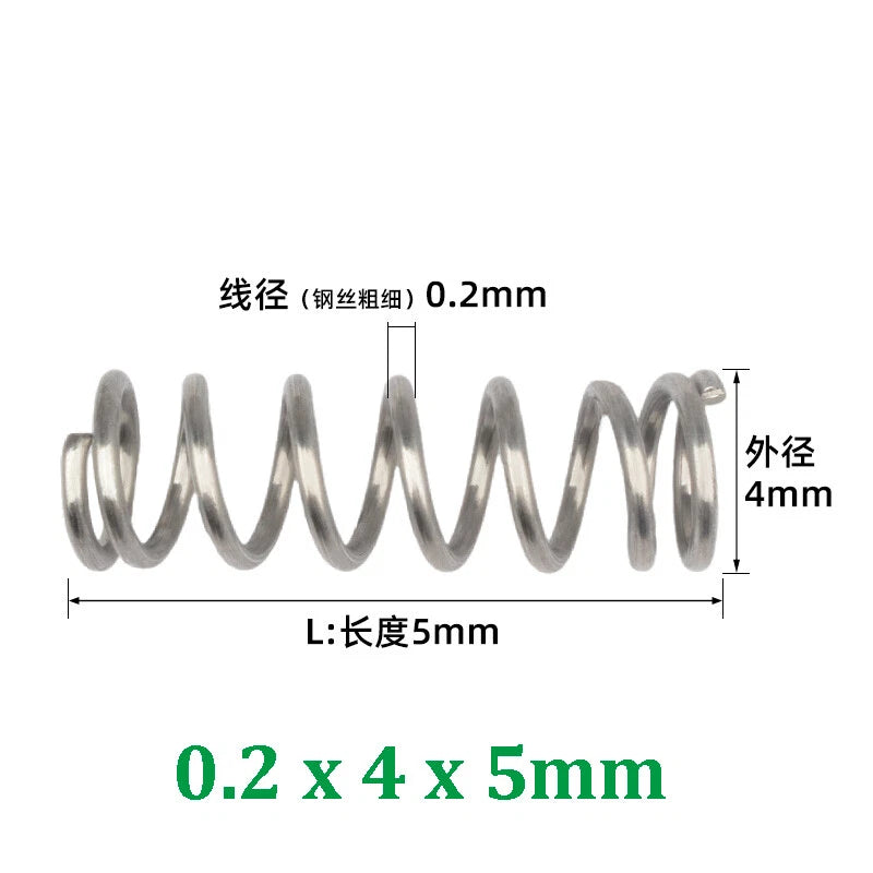 Compression Spring 0.2-0.5mm Wire Diameter Pressure Small Spring Stainless Steel