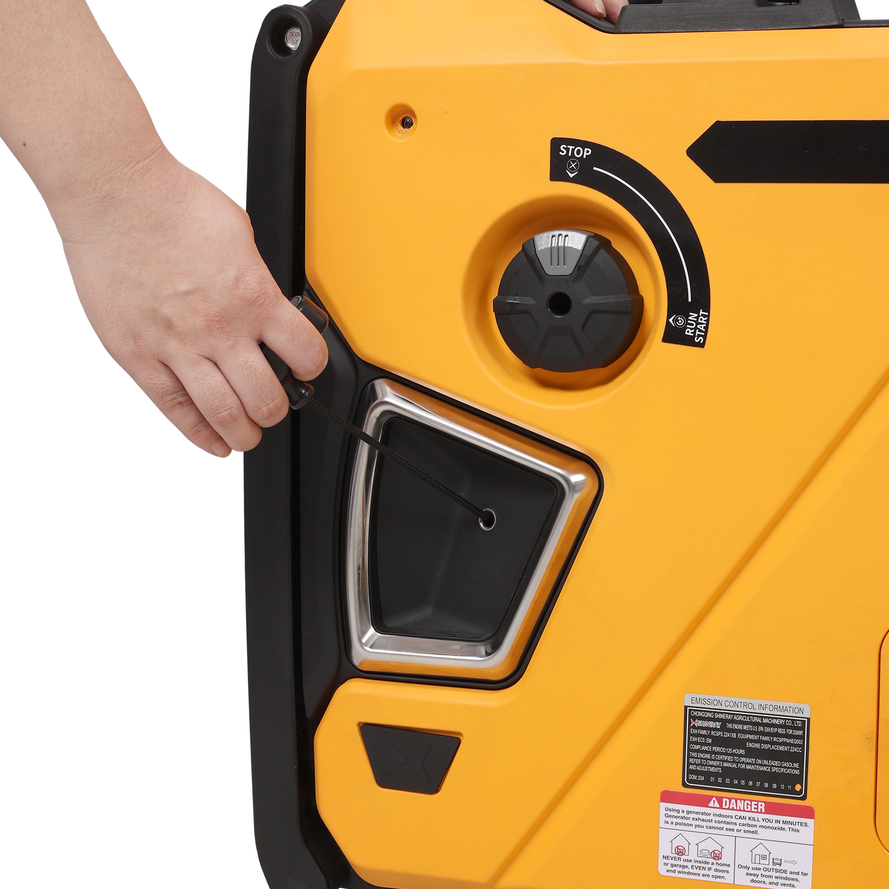 Super quiet Inverter Generator 5.5KW portable generator electric&remote start, foldable handle with wheels, 224cc 4 stroke EPA compliant