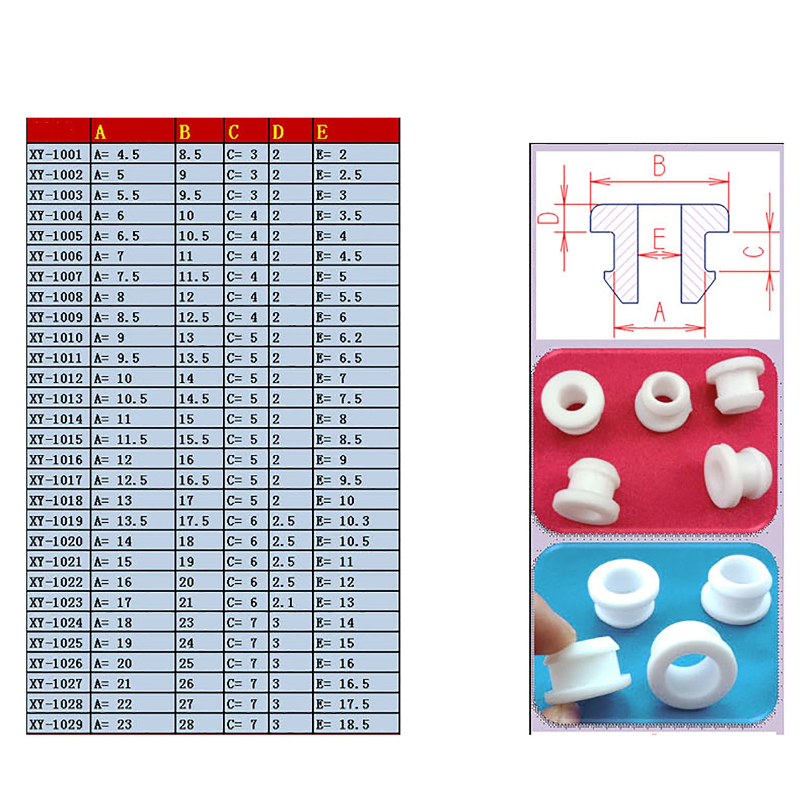 Snap-on Hole Plugs Silicone Rubber Wire Cover Protect Seal Insert Plug 4.5~30mm