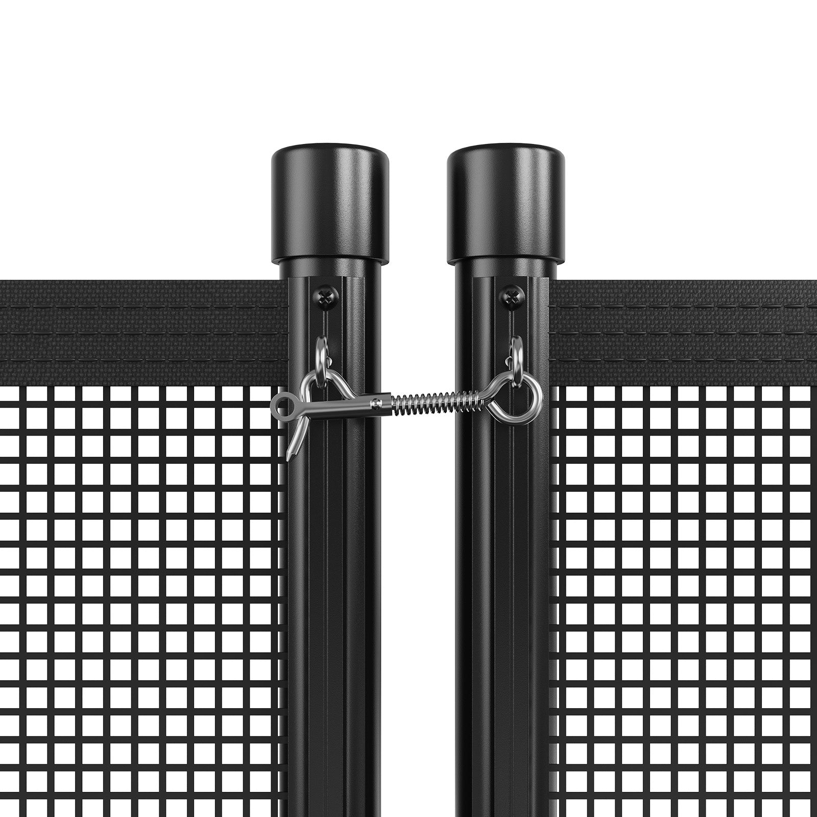 4ft x 72ft Removable Pool Safety Fence — DIY Child & Pet Protection Mesh for Inground Pools Black