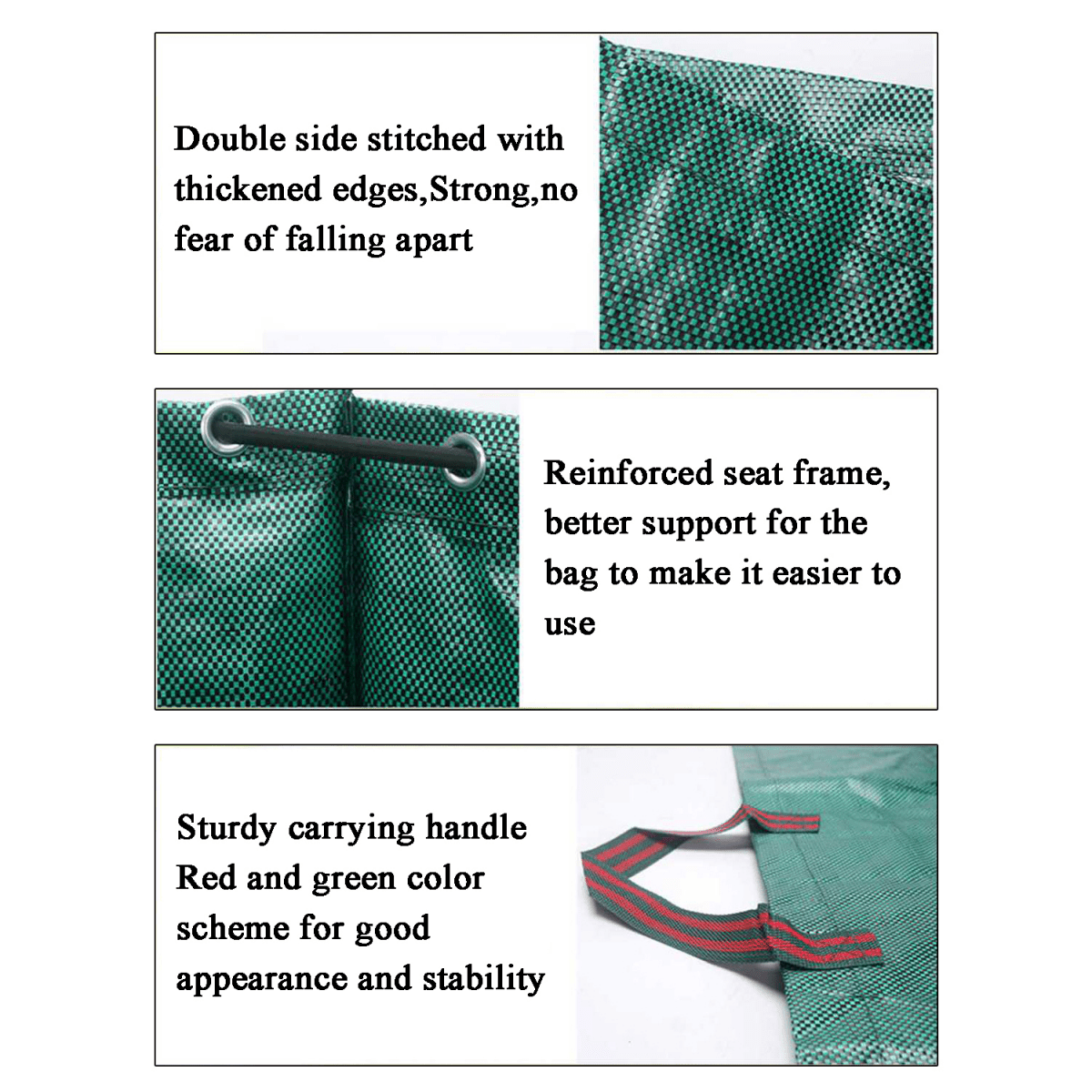 Garden Waste Bags Large Heavy Duty Refuse Sacks Round With Handles 100L - 500L - HomeDIYer