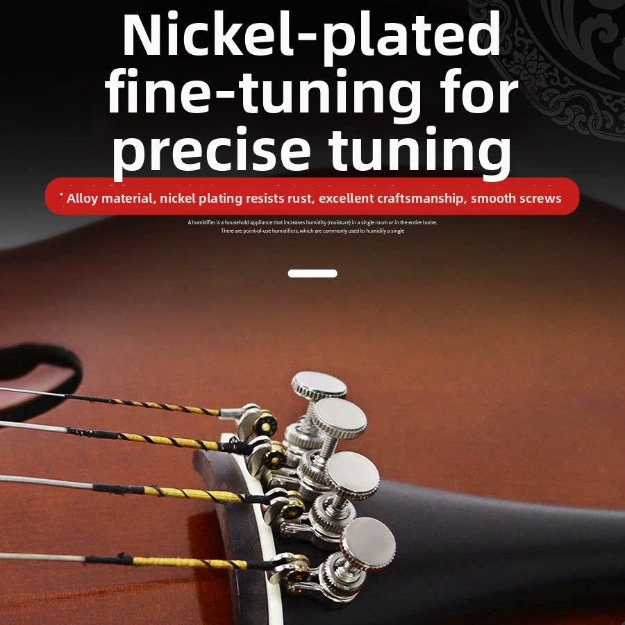 Violin Dual-Purpose Fine Tuner – Silver Ball-End Tailpiece Fine Tuning Adjuster (1, 2 or 4 Pack)