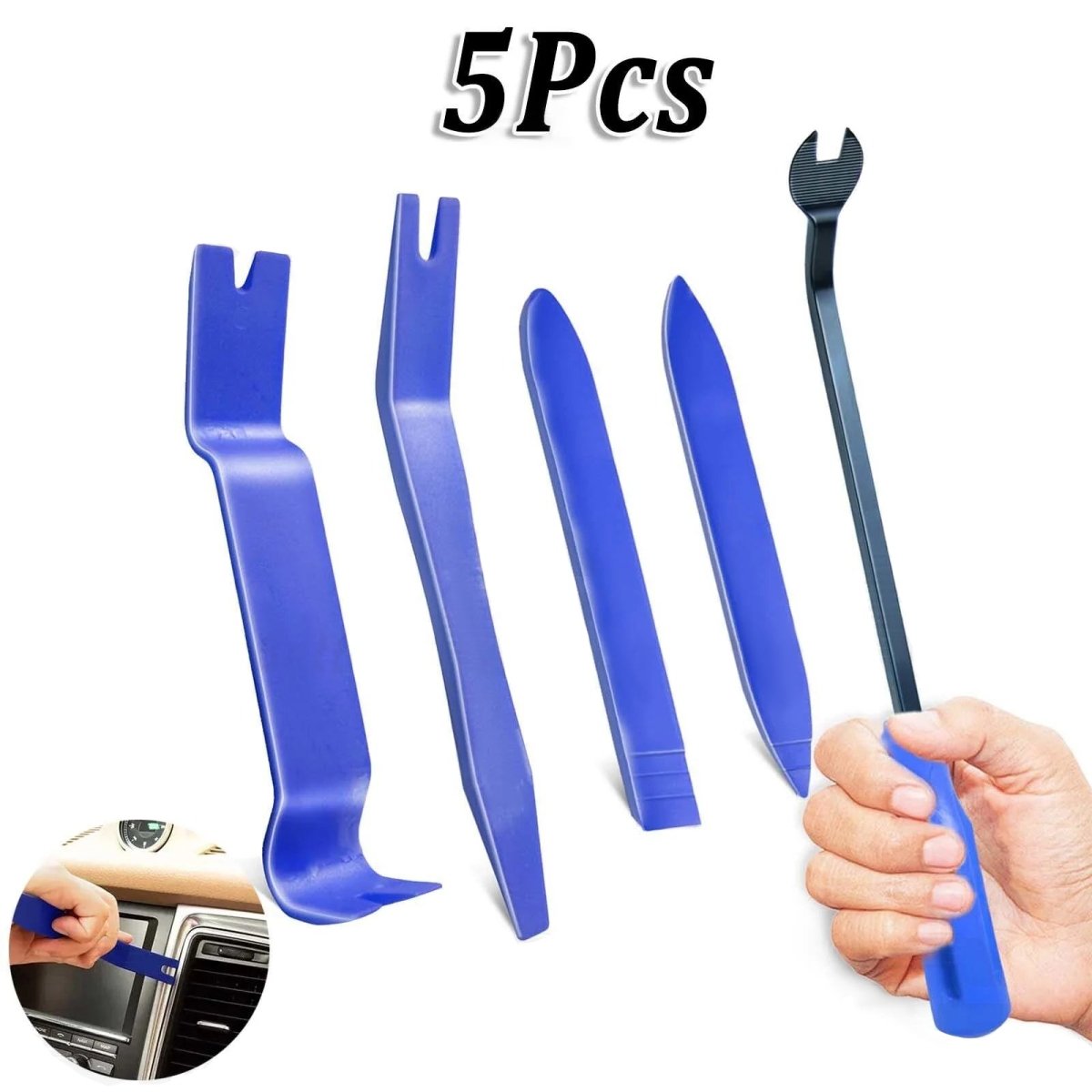 5Pcs Car Trim Removal Tool Kit Pry Bar Panel Door Interior Clip Hand Tools Set - HomeDIYer