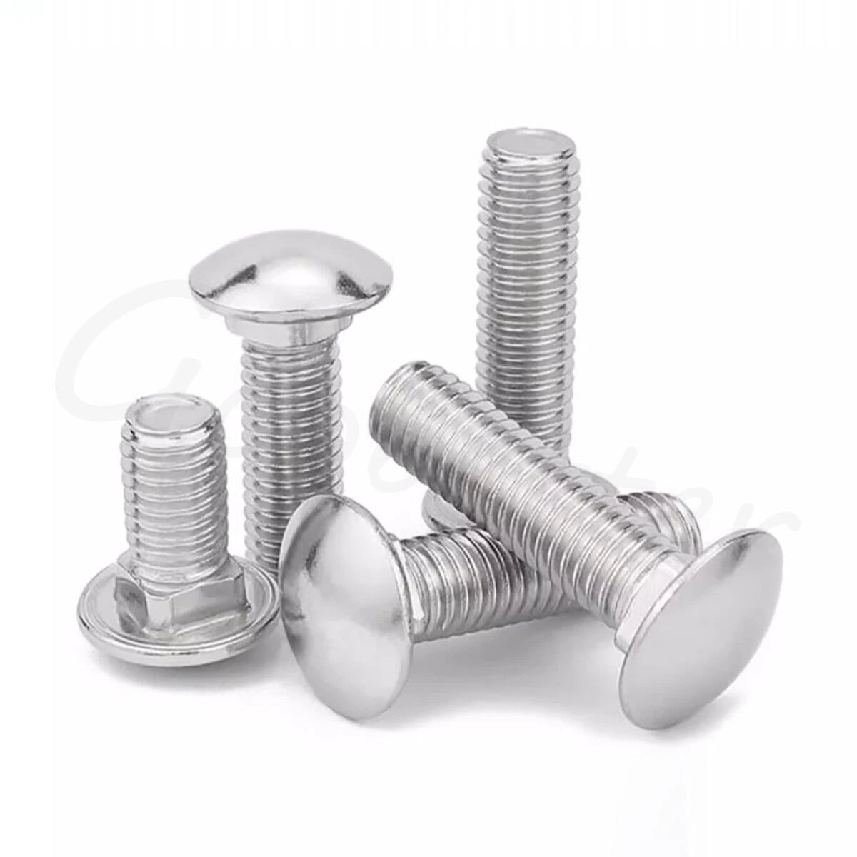 M3 M4 M5 Stainless Steel Carriage Bolts — DIN 603 Cup Square Dome Head, 304 SS - HomeDIYer