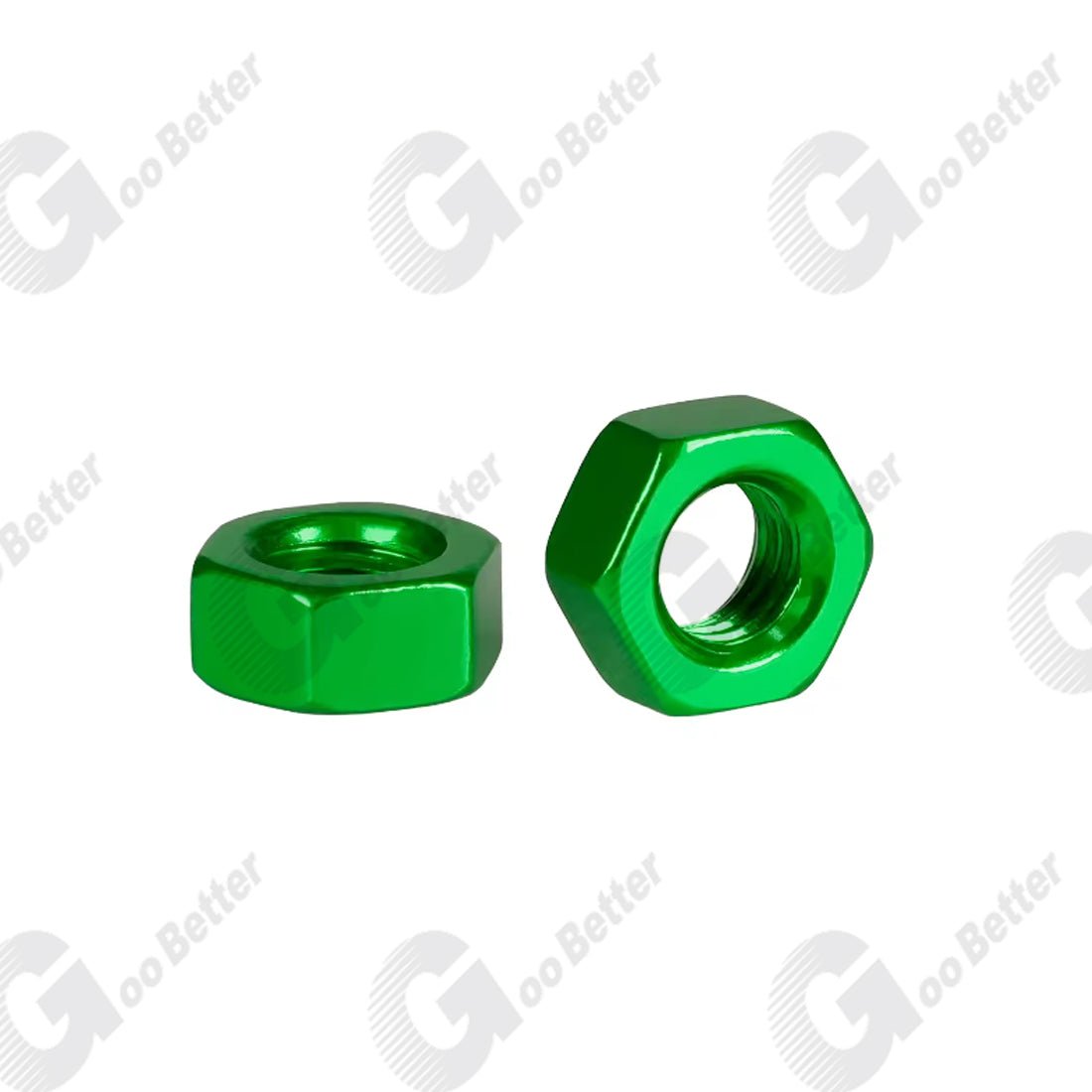 M3 M4 M5 M6 Colourful Anodised Aluminium Aluminum Hexagon Full Nuts - Hex Metric - HomeDIYer
