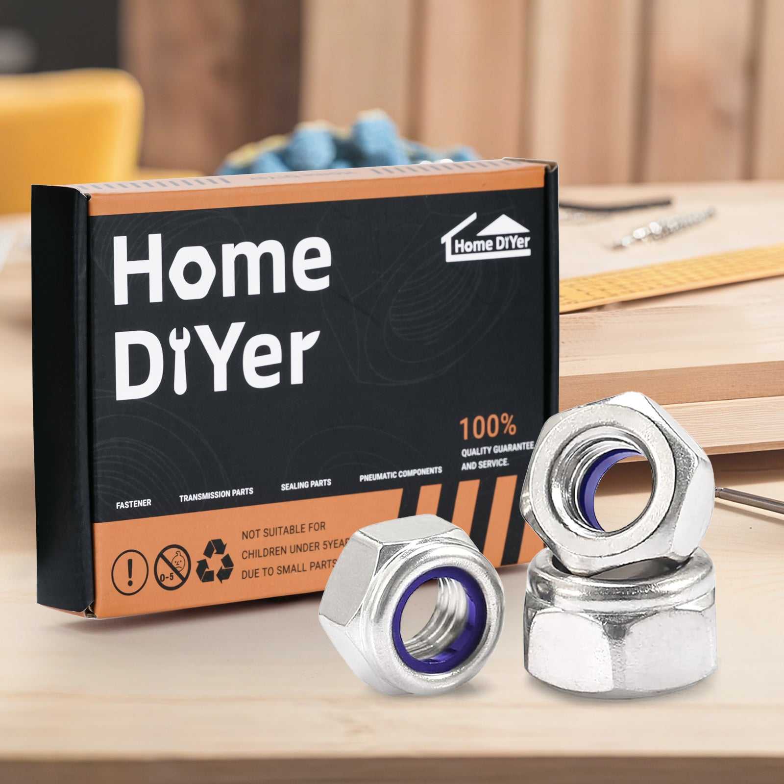 M16 NYLOC NYLON INSERT LOCKING NUTS A2-70 STAINLESS STEEL PACK OF 20