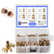 200 Pcs Rivet Nut Kit 6# - 3/8" SAE Flat Head Rivnut Nutsert Assortment Tool Kit