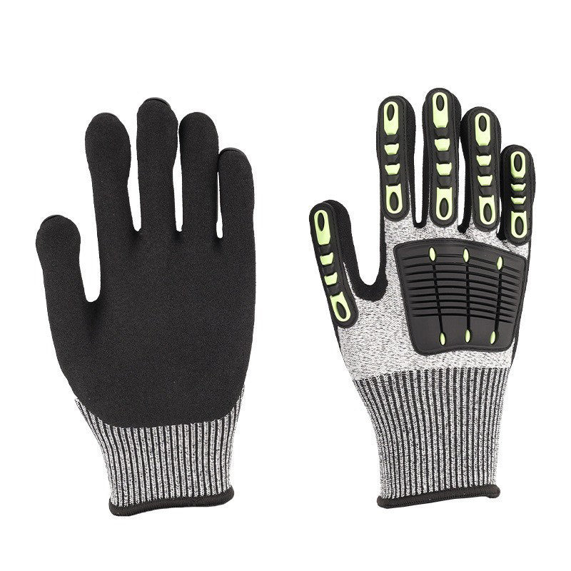 13-Gauge TPR Cut Resistant Nitrile Work Gloves Anti-Slip