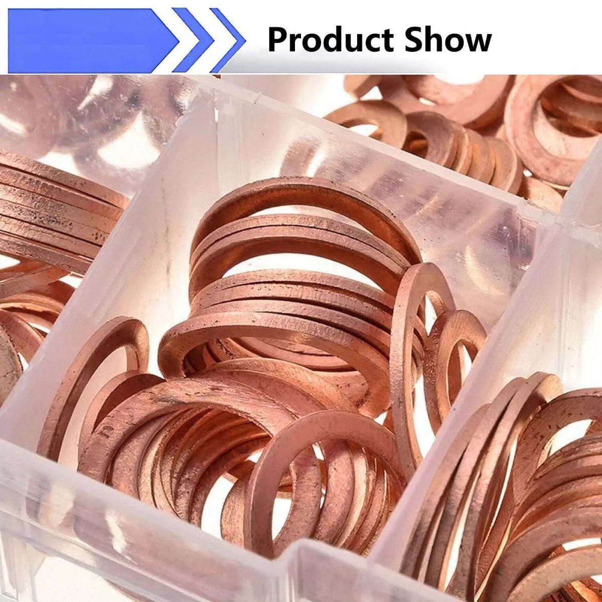150 PCS Copper Crush Washer Gasket Set Flat O Ring Seal Assortment Kit M5 to M22 - HomeDIYer