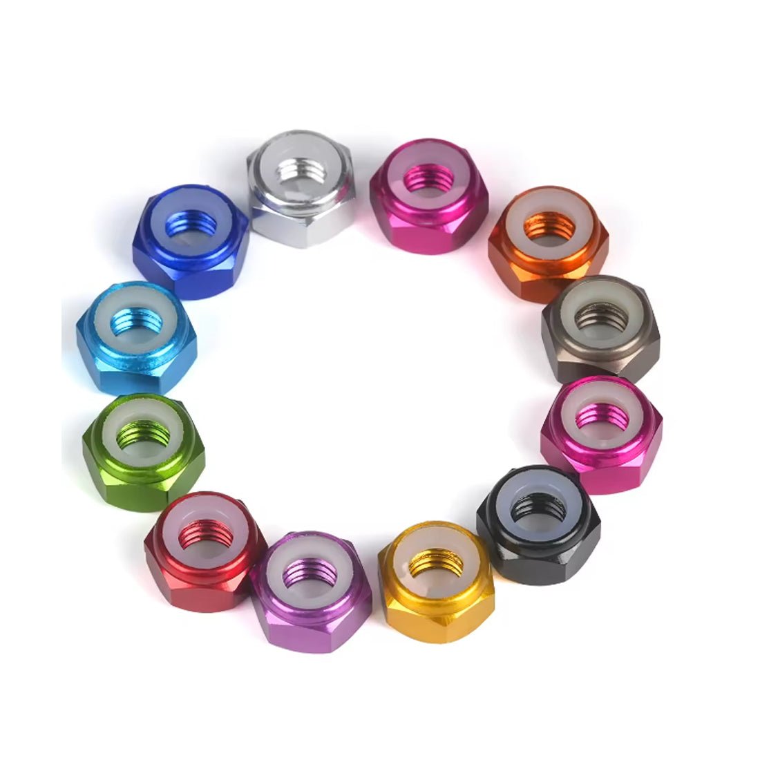 M2 M3 M4 M5 M6 M8 Nylon Aluminium Alloy RC Car Wheel Nylon Locking Lock Nuts - HomeDIYer