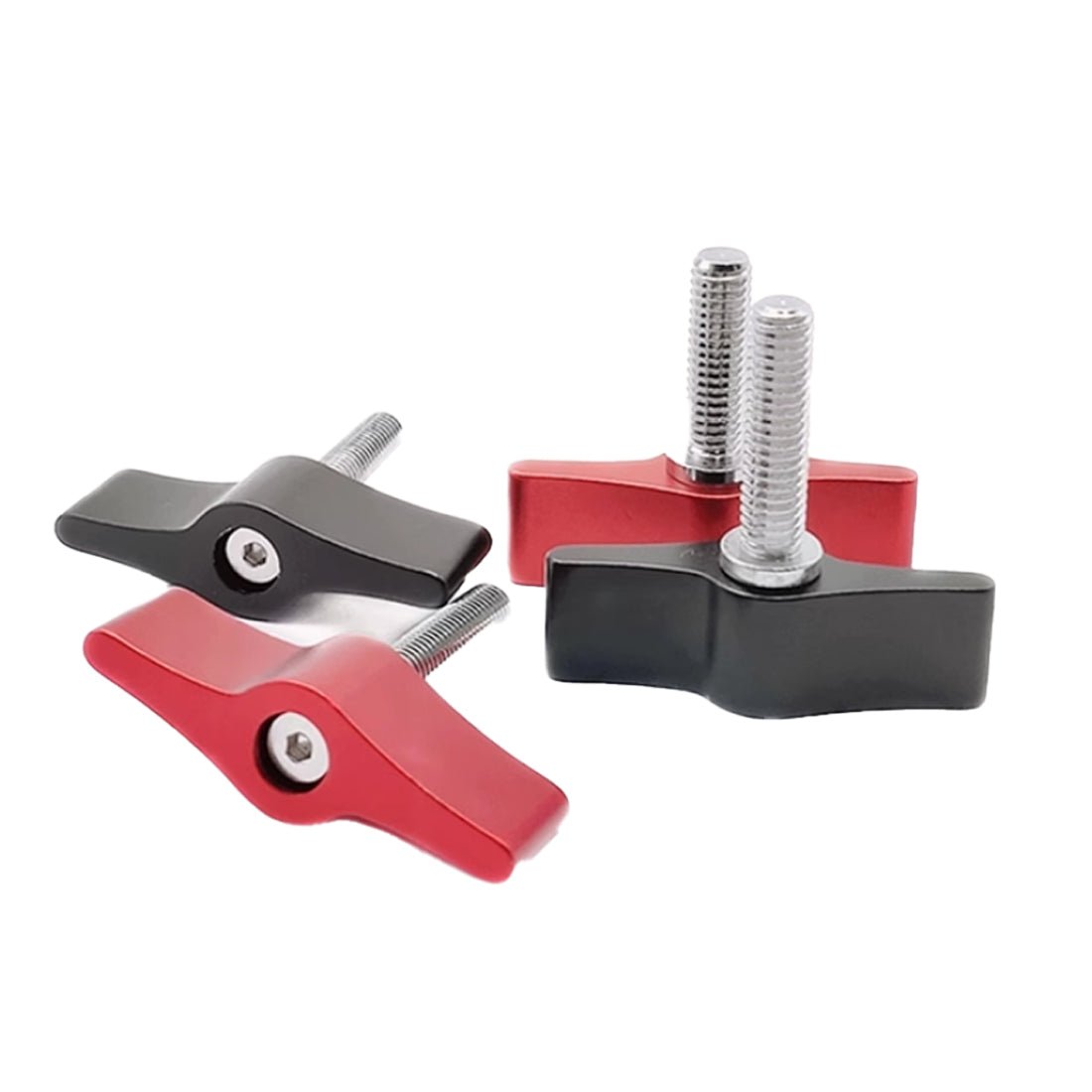 1/4 M4 M5 M6 Clamping Thumb Screw Tee Wing Knob Head Hand Grip Bolt Aluminum - HomeDIYer