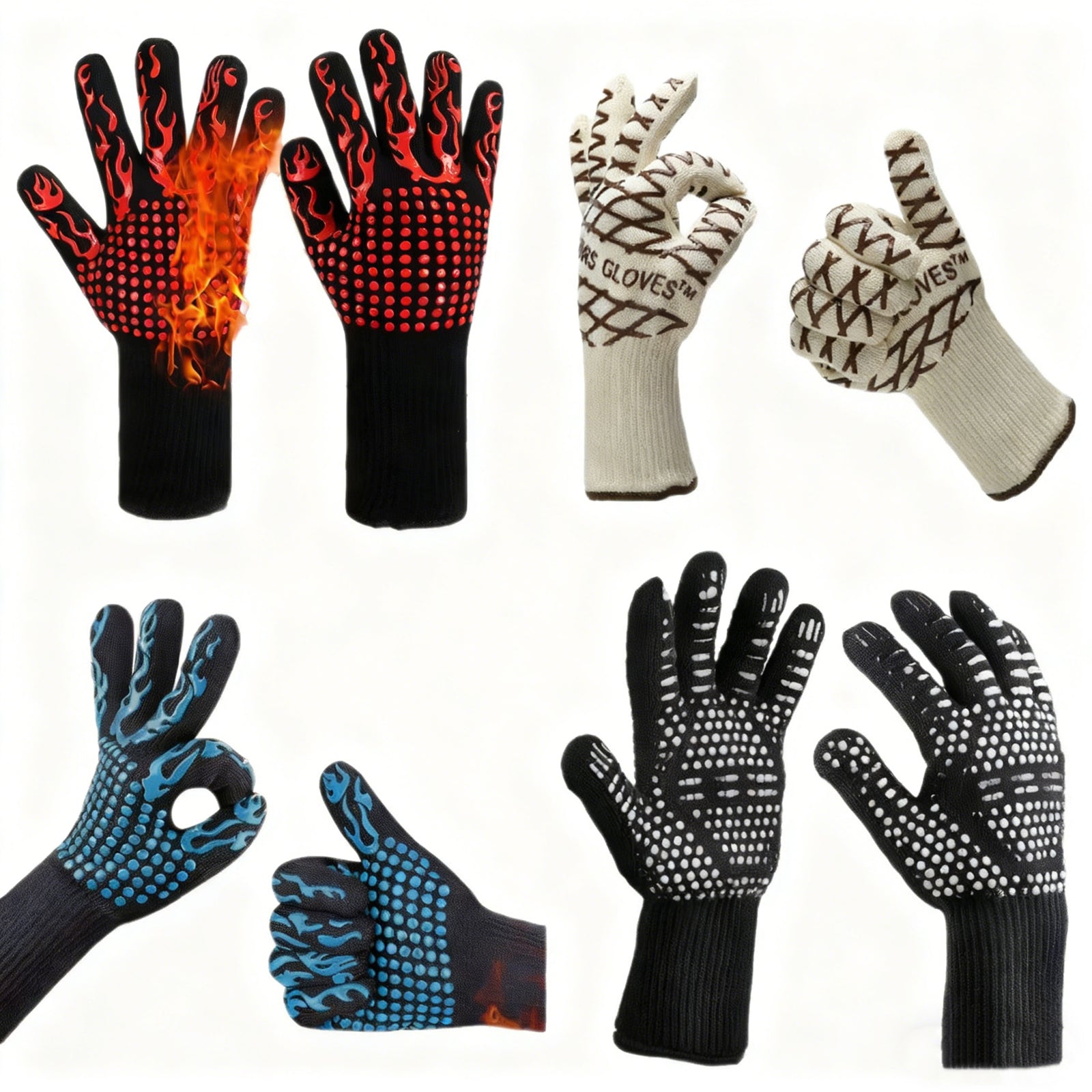 Best-Selling 3-Layer Heat Resistant Gloves for Welding, Baking & BBQ - Flame Retardant Multi-Purpose