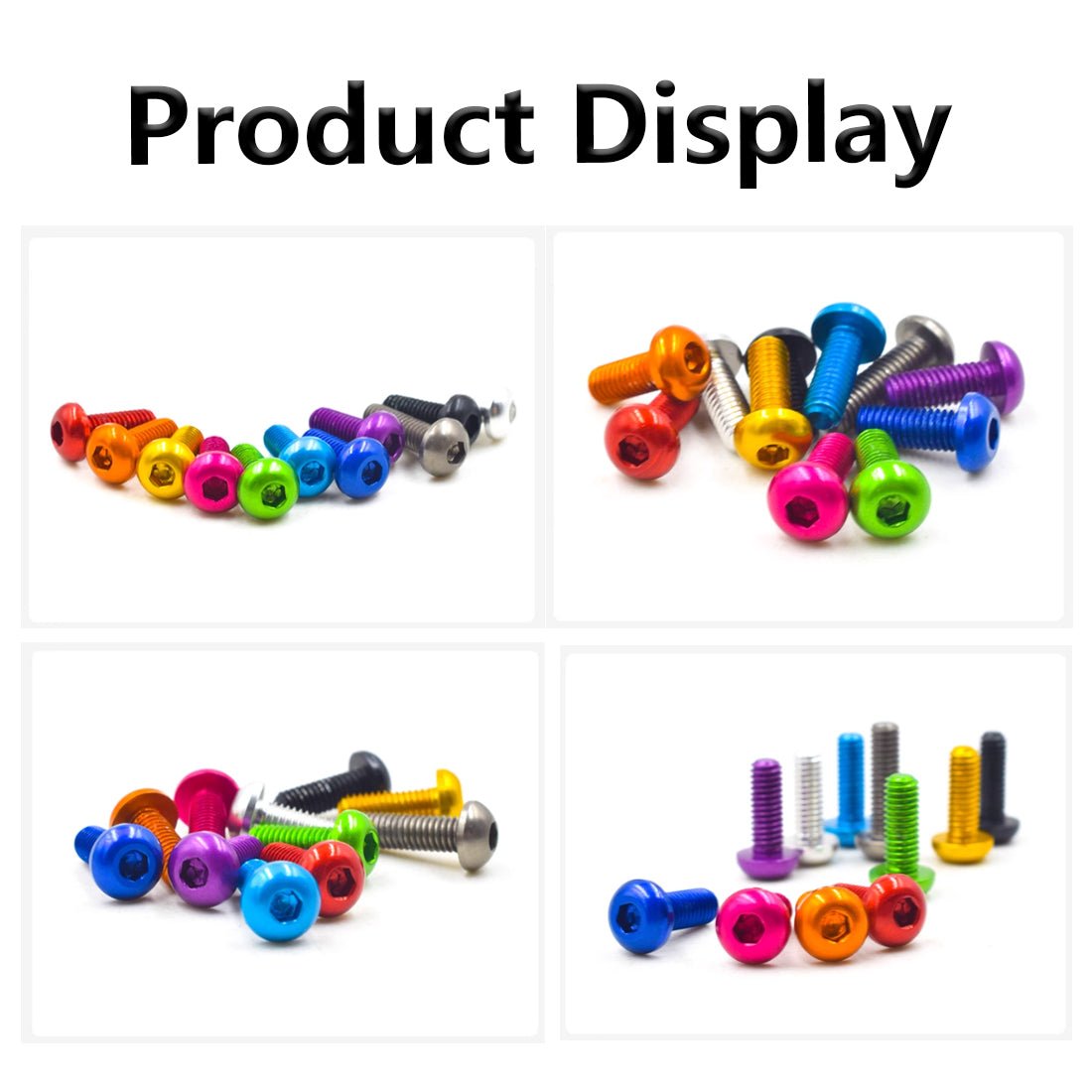 M5 Aluminum Alloy Colourful Anodizing Hex Socket Button Head Screws - HomeDIYer