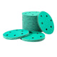 50mm - 150mm Wet & Dry Sanding Discs Sandpaper Film Hook and Loop Pads - Green