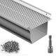 Gutter Guard, 5 inch Width, Aluminum Leaf Filter DIY Gutter Cover, 13 PCS 52 ft Total Length, 0.157'' Hole Diameter & 0.02'' Thick Raptor Gutter Guards Fits Any Roof or Gutter Type